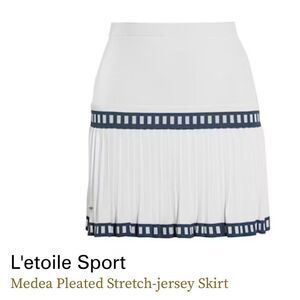 White Pleated Jersey L’Etoile Skirt, size small